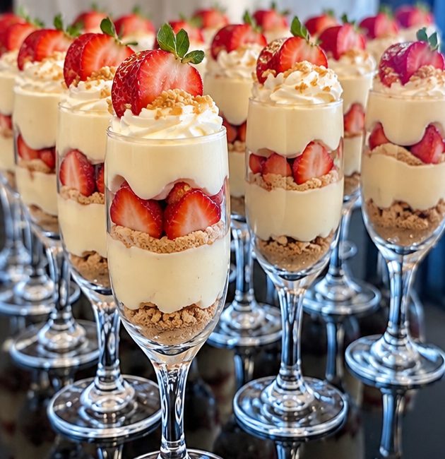 Strawberry cheesecake dessert cups