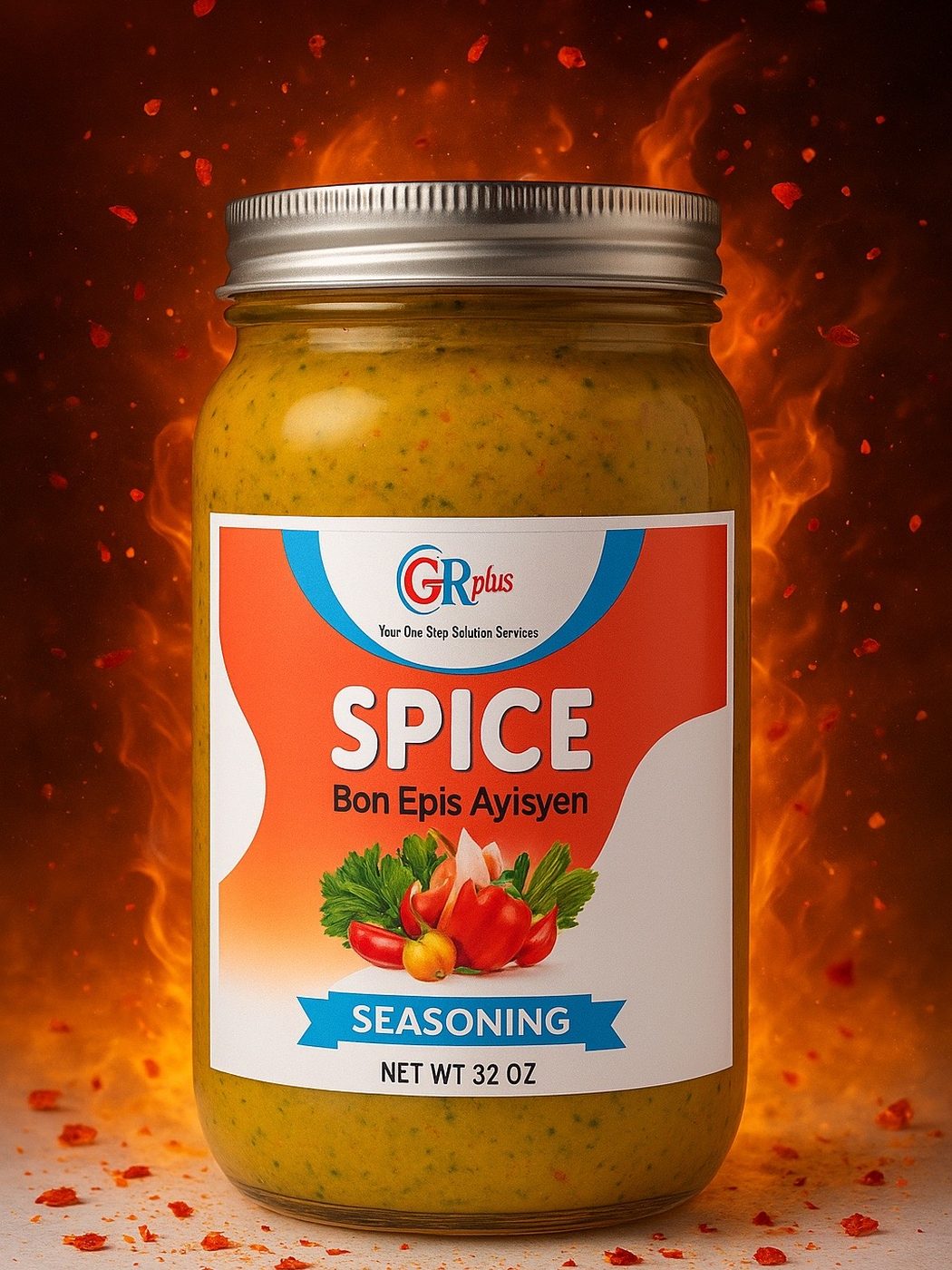 GR Plus Epis seasoning jar